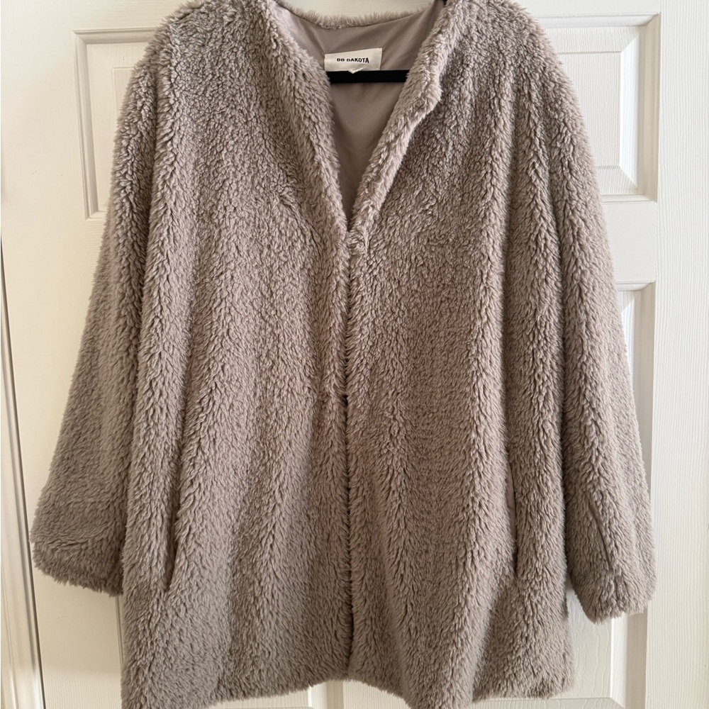 BB Dakota Women's Grey Teddy Jacket